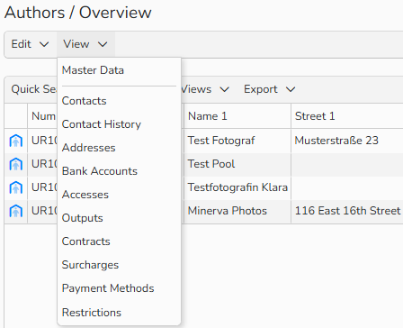 A screenshot shows a list of users. UI elements to select associated accesses for a selected user are shown.