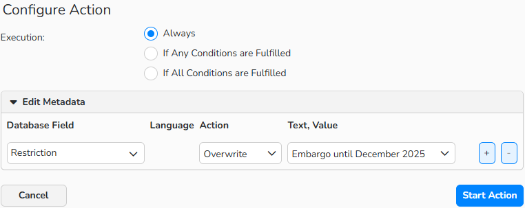 A screenshot of the Replace and Edit action and its Configure Action dialog in Media Processing.