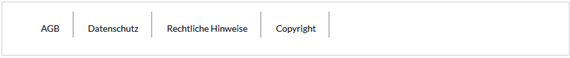 Screenshot showing an example website footer layout.