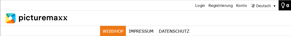 Screenshot showing a webpage with an example header layout.