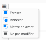 Capture d'écran mettant en évidence le menu pour un traitement par lot