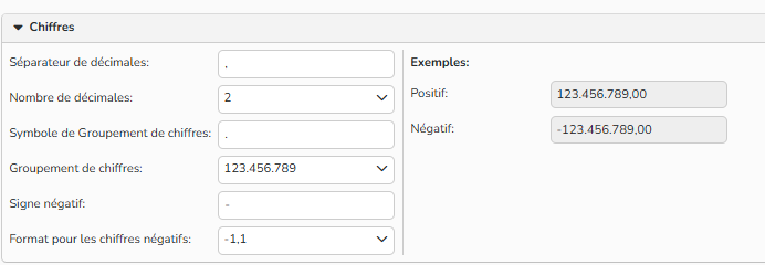 fr_image_2 Capture d'écran montrant comment configurer le format des chiffres.
