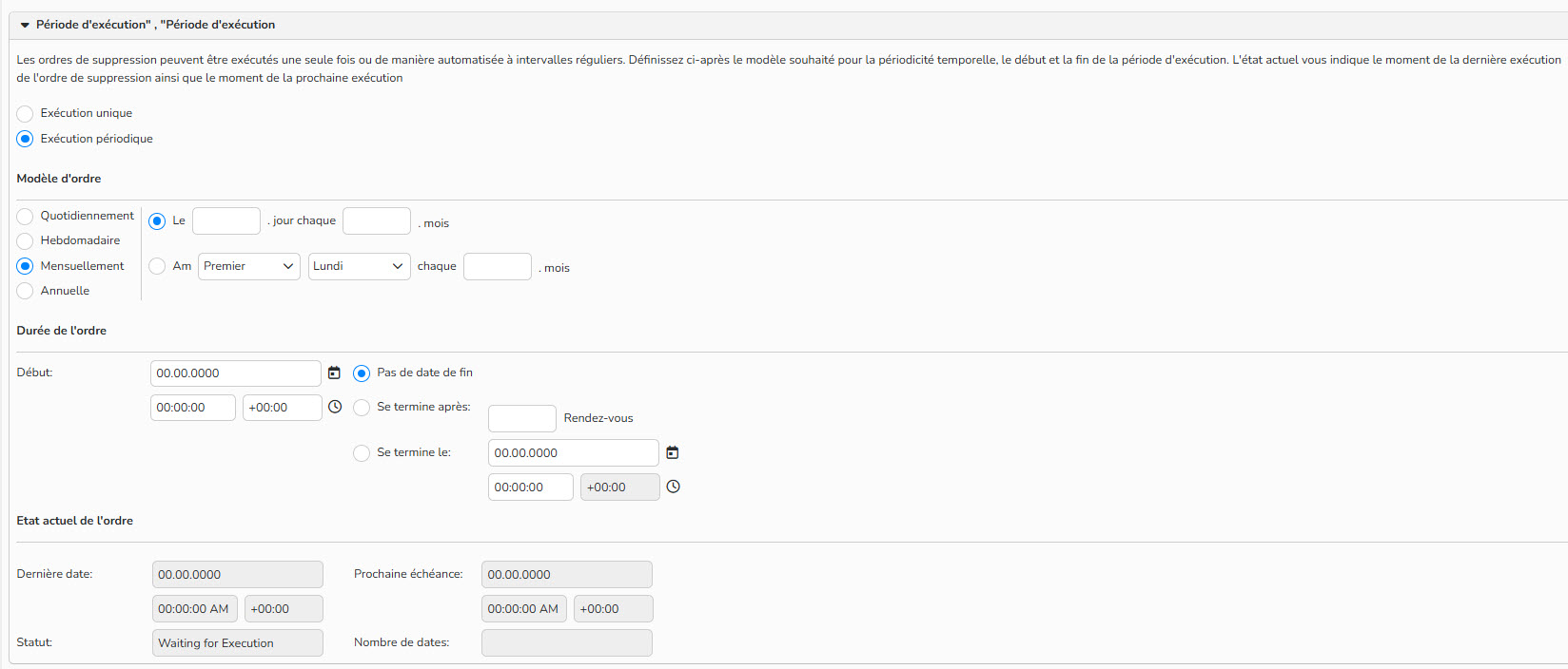 2026-03-02_13-37-36 Capture d'écran montrant la configuration d'un ordre de suppression, exécution périodique