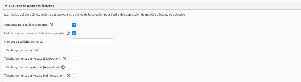 2026-03-02_14-14-25 Capture d'écran montrant comment exclure de l'ordre de suppression les médias téléchargés